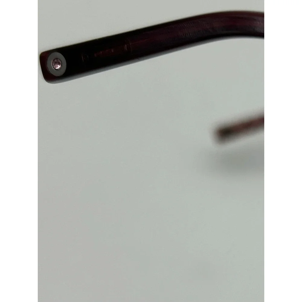 Coach 103 Caitlin Bordeaux Metal Oval Eyeglass Frames Only Signature Logo